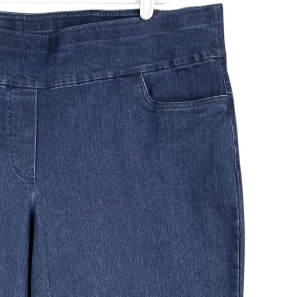 Alfred Dunner Women Allure Super Stretch Slim Pull-on Pants Blue Plus Sz 18W NWT - Picture 10 of 11